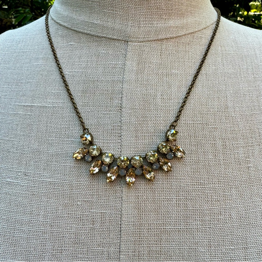 Anthropologie Amber & Blue Crystal Necklace - Picture 3 of 8